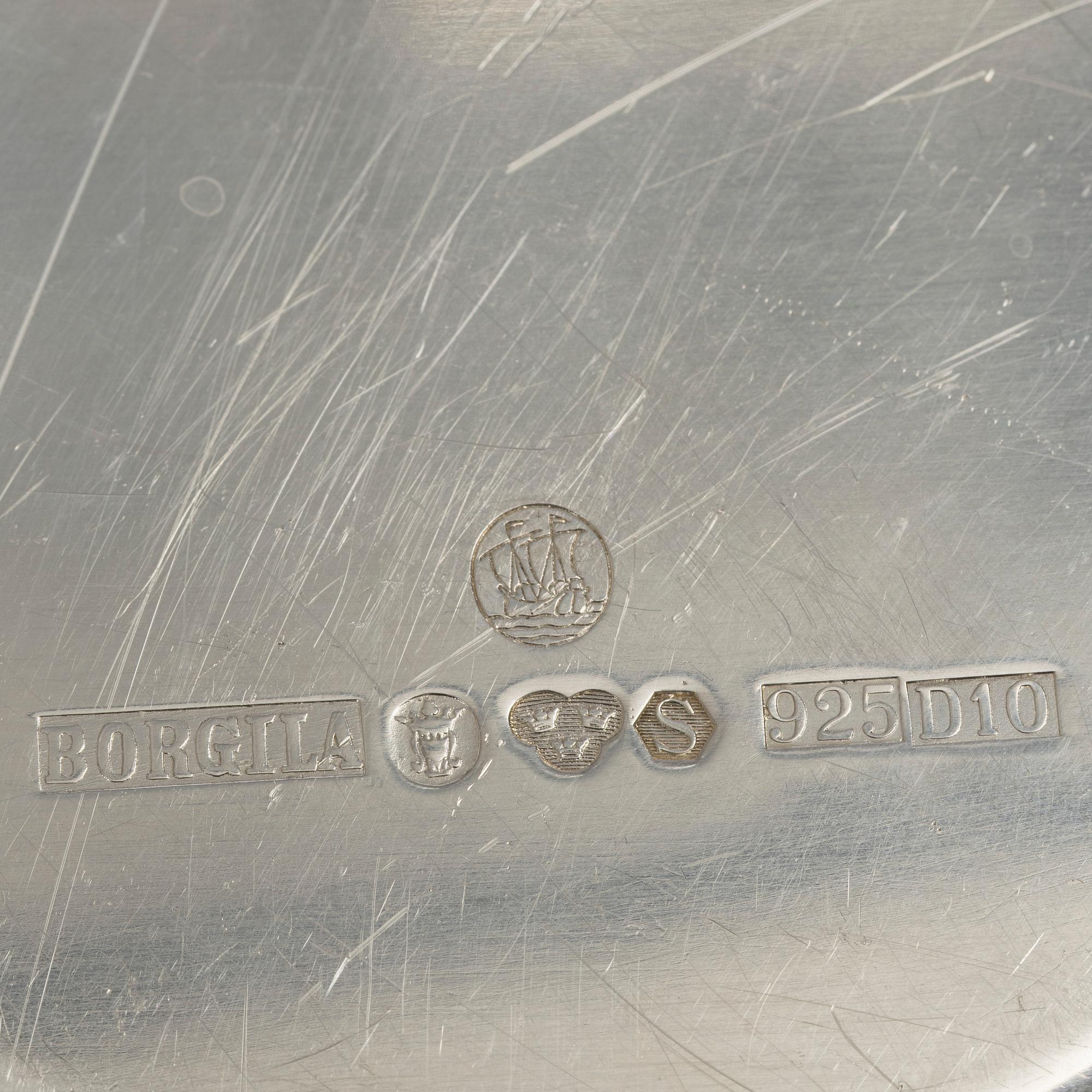 Atelier Borgila, skål, sterling silver, Stockholm 1978.