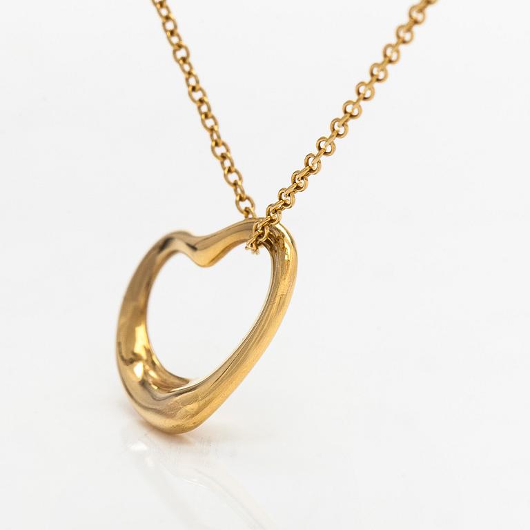 Tiffany & Co, Elsa Peretti, an 18K gold necklace, "Open Heart",.