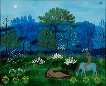 Kerstin Lundberg-Stenman, Moonlit Landscape.