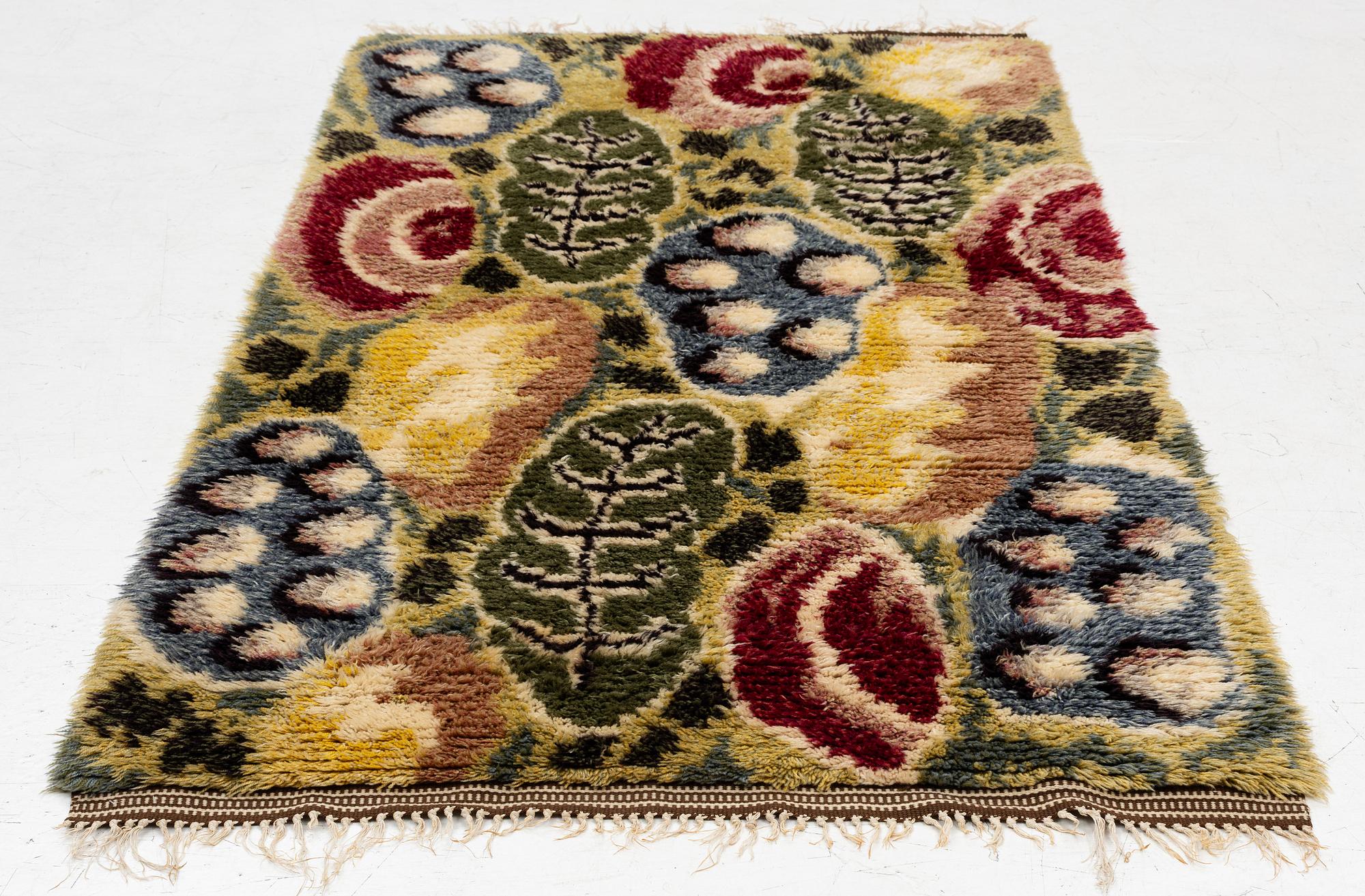 Rug, Scandinavian designer, approx. 205 x 115 cm.