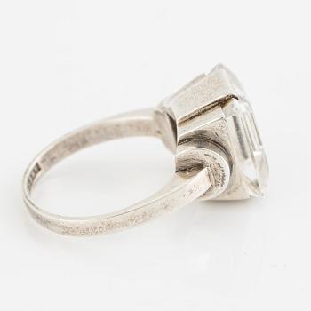 Stigbert, ring, silver with rock crystal.