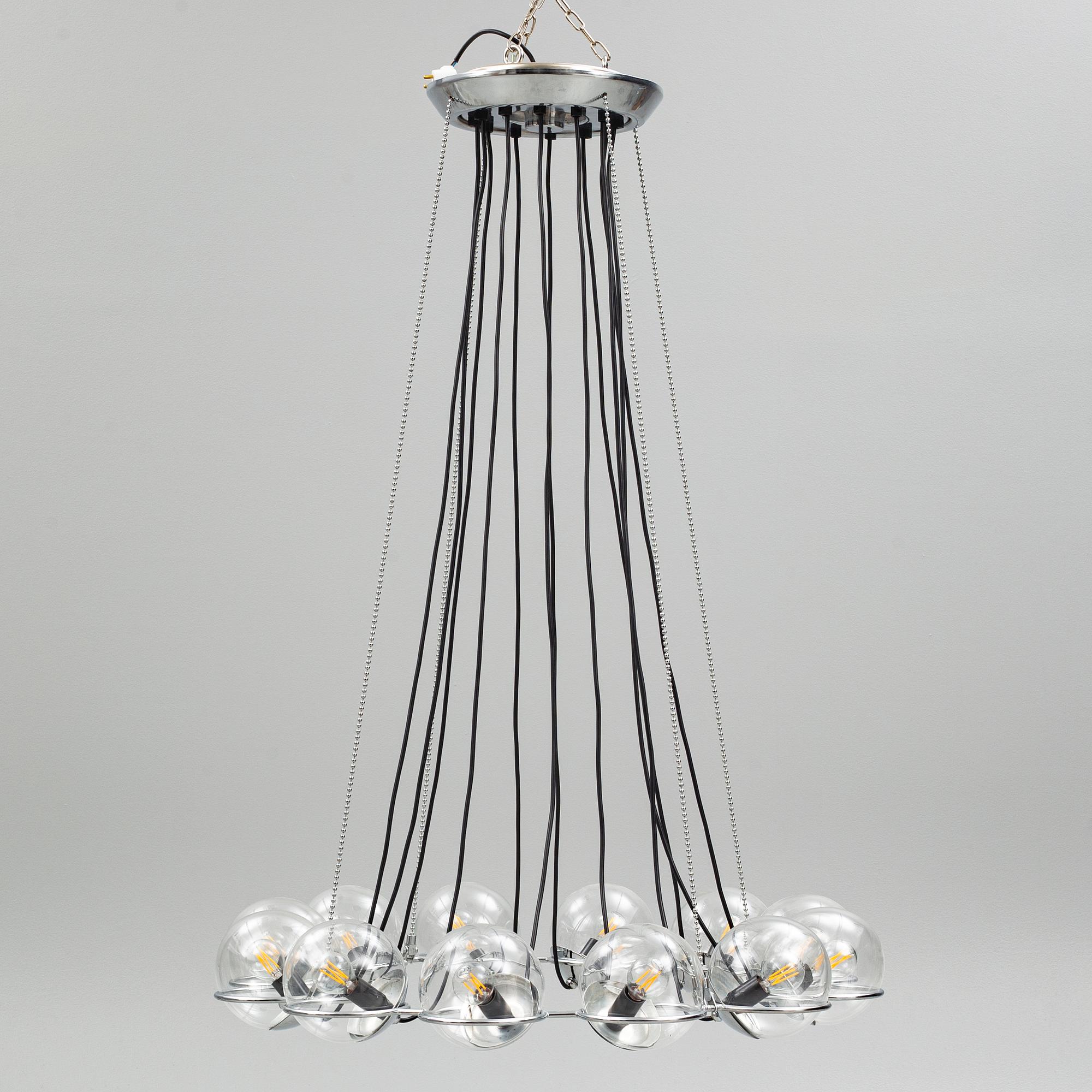 Gino Sarfatti, a '2109/Le Sfere' chandelier, Flos, Italy.