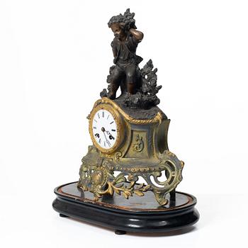 Table clock, possibly France, Rococo style, second half of the 19th century.