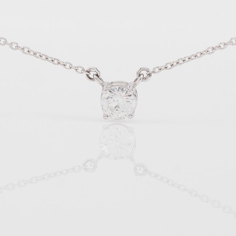 COLLIER, 18K vitguld och diamant ca 0.83 ct.