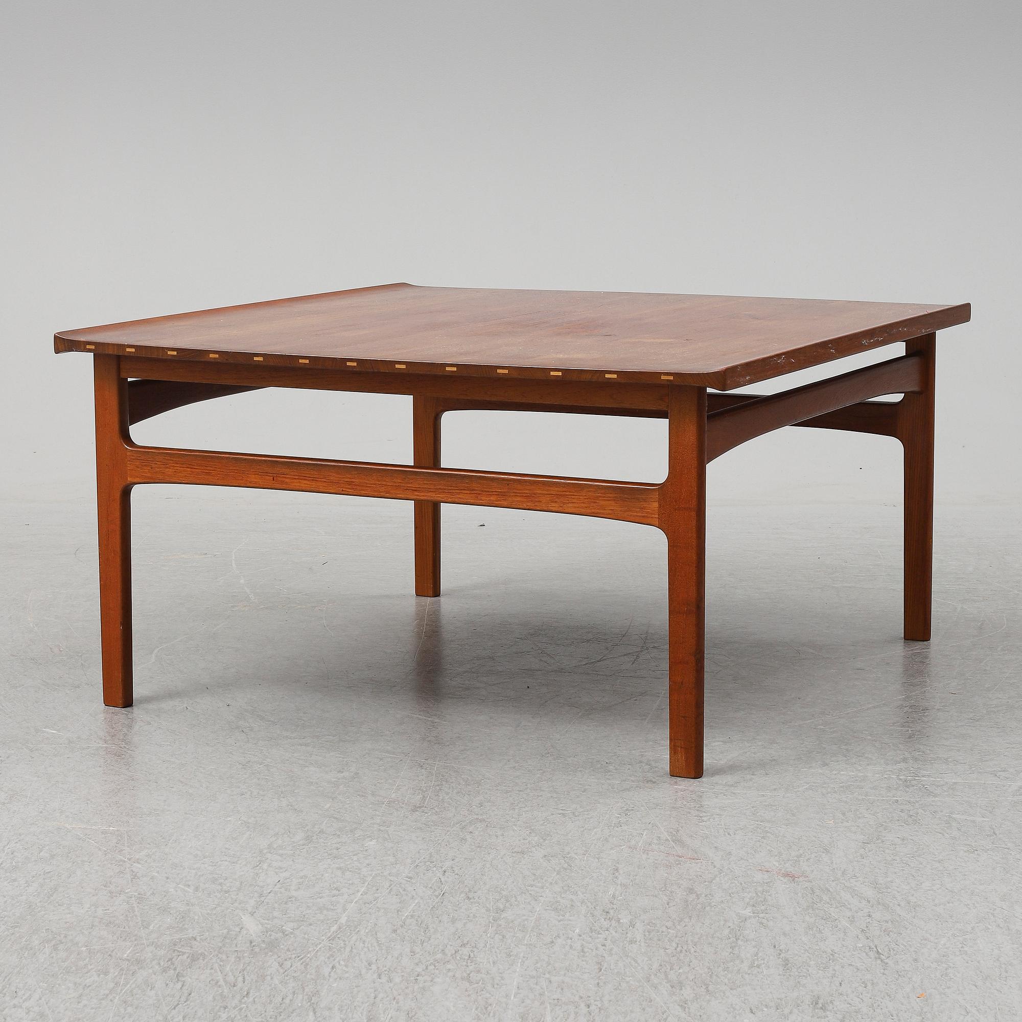 A 1950's teak coffee table by Tove & Edvard Kindt Larsen.