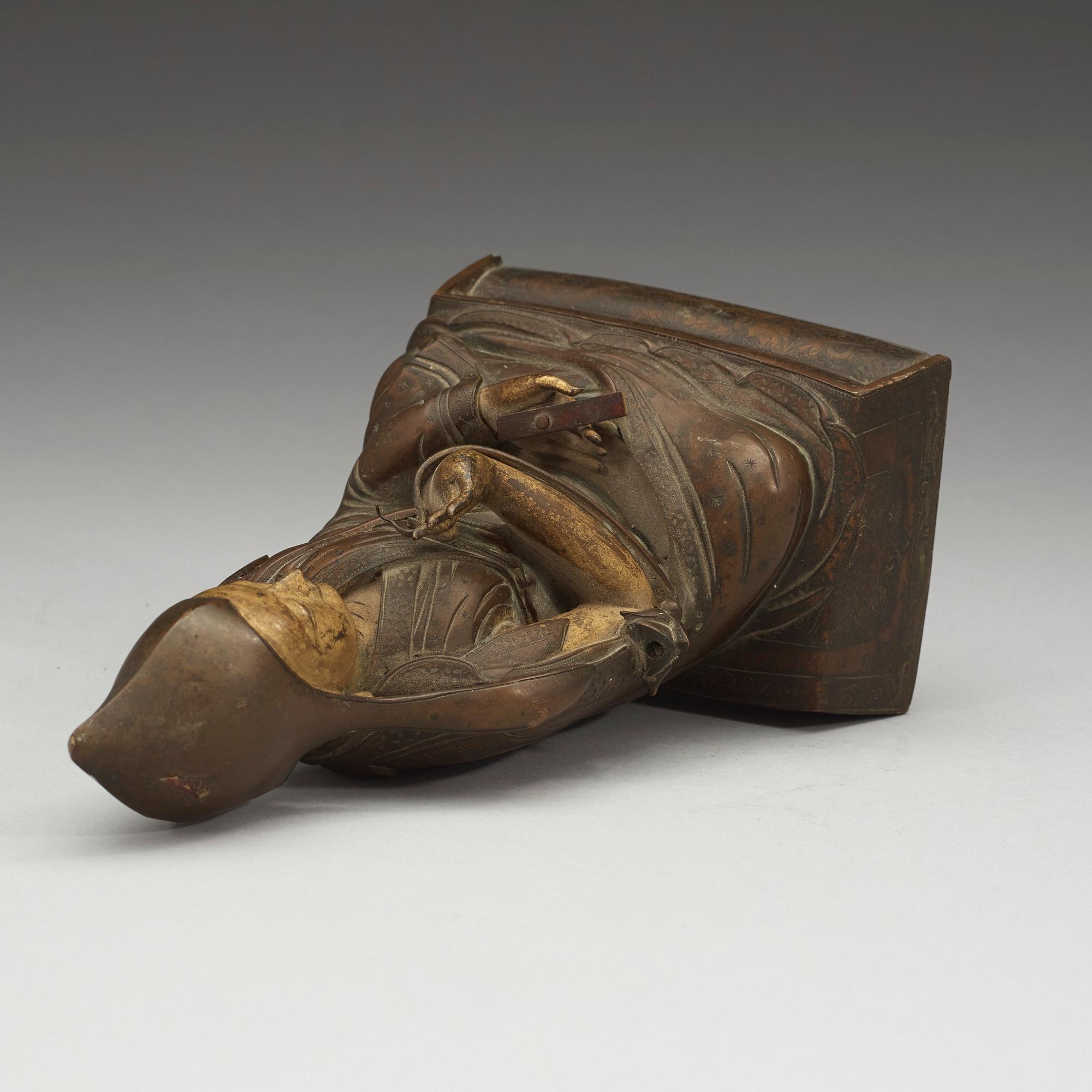 LAMA, patinerad brons. Sinotibetansk, 17/1800-tal.