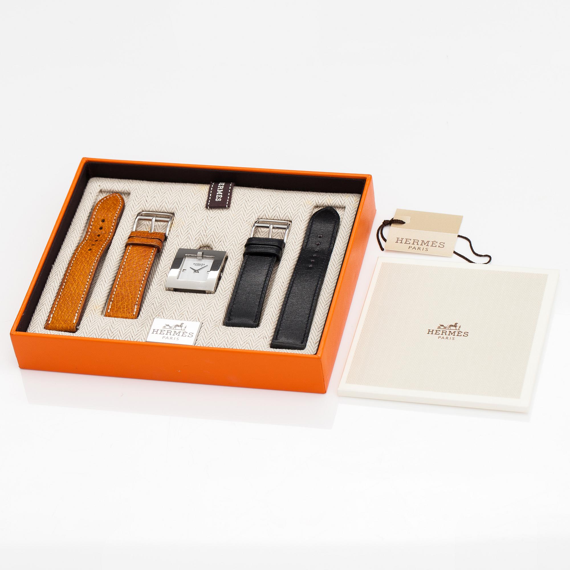 HERMÈS, Belt, wristwatch, 26 x 30 mm.