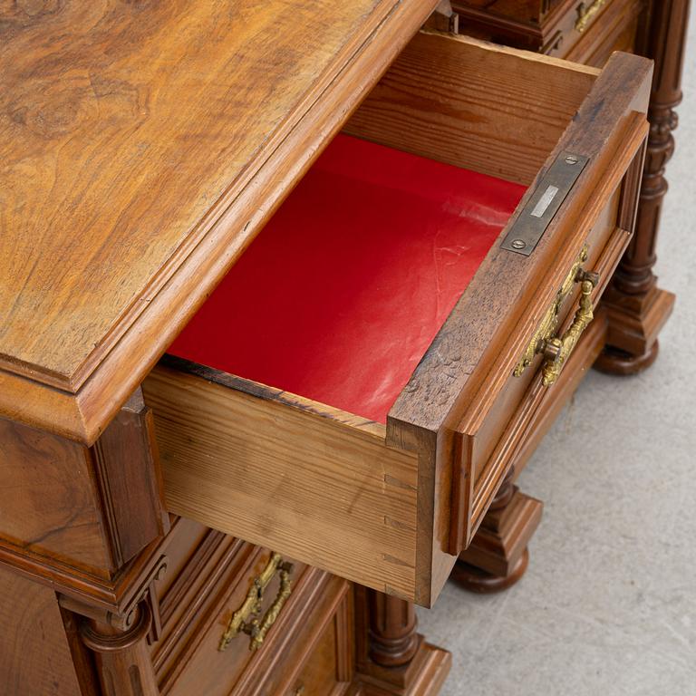 Chests of drawers, a pair, Neo-Renaissance, late 19th century.