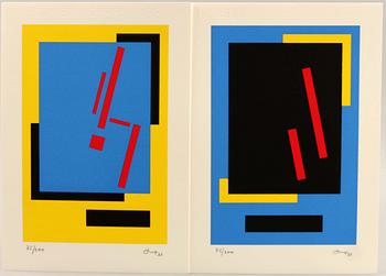 BENGT ORUP, mapp med 4 serigrafier, sign o numr 75/200.