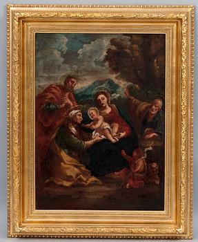 Semastiano Conca, Tillskriven/attributed/väitetty, THE HOLY FAMILY, INCLUDING JOHN THE BABTIST AS A CHILD AND ANN OR ELISABETH.