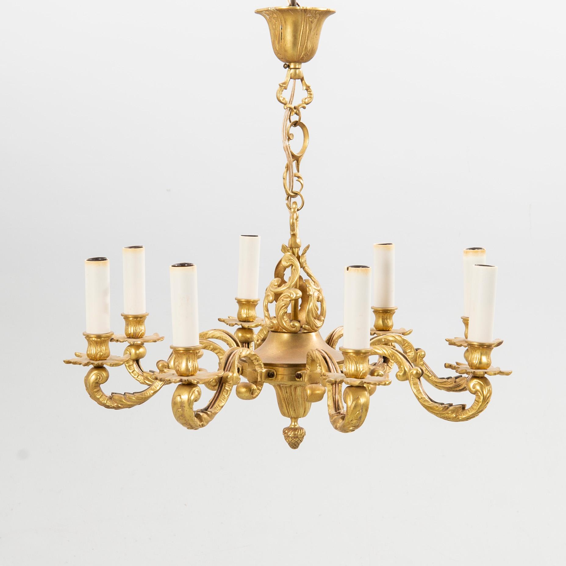Ceiling lamp Louis XV style, first half of the 20th century.