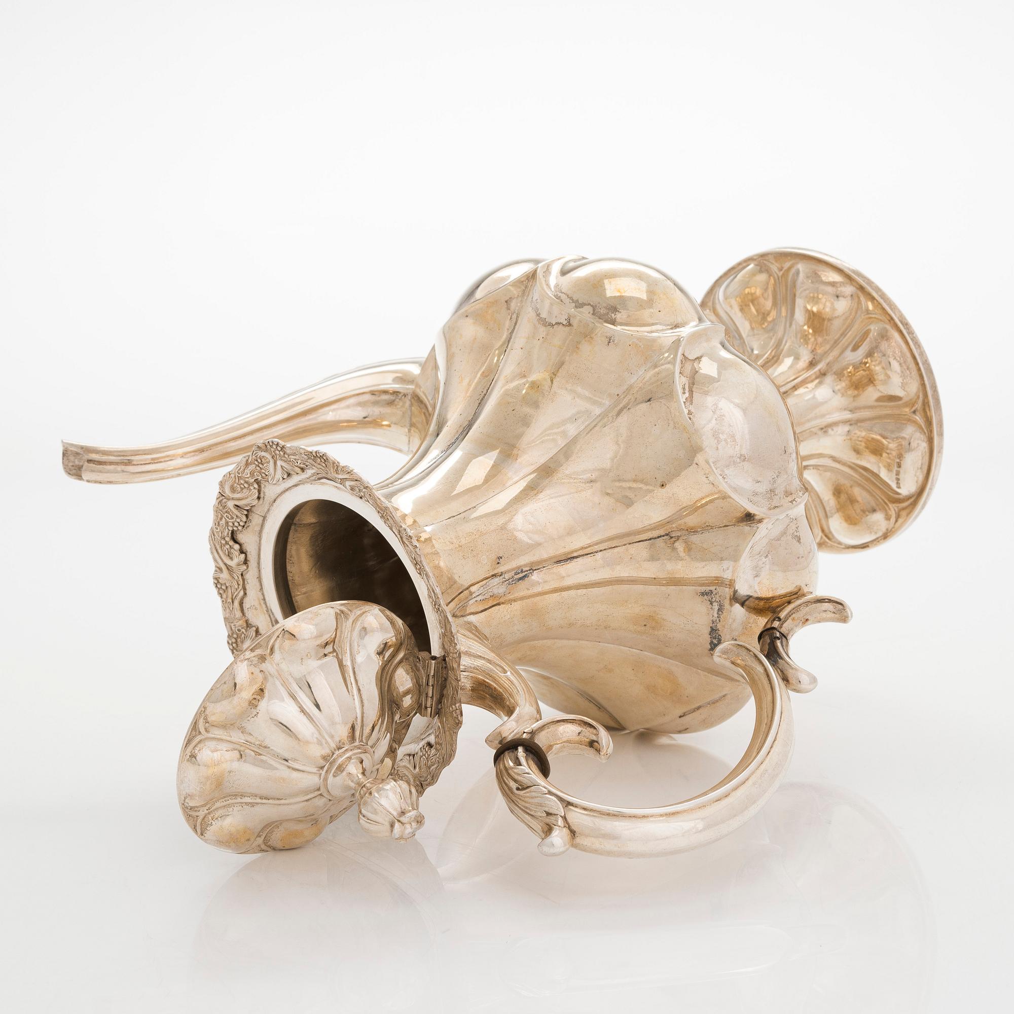 Kaffeservis, 3 delar, silver, Kultakeskus, Tavastehus 1928.