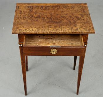 BORD, björk/flambjörk, sengustaviansk, ca 1800.