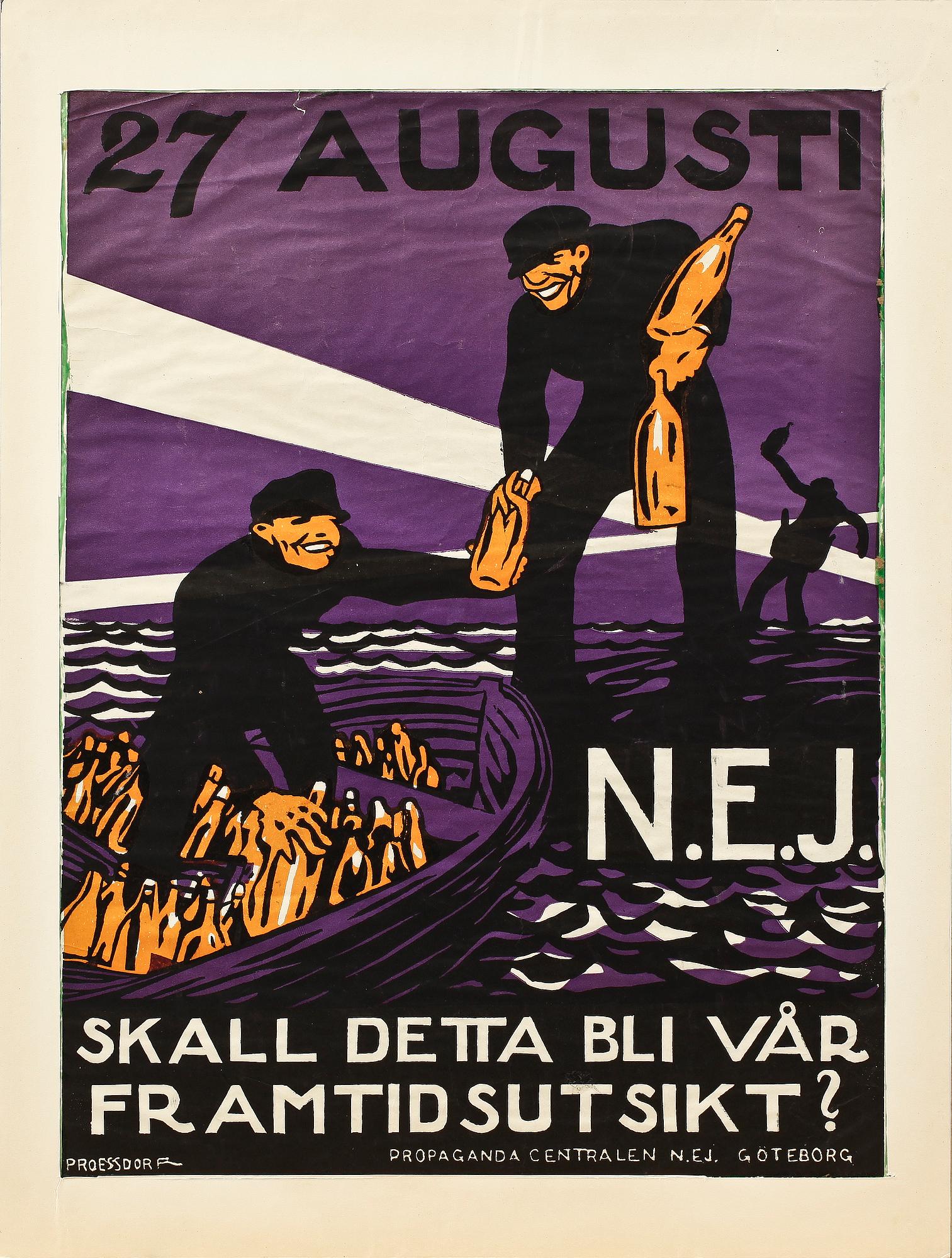 ALFRED PROESSDORF, förbudsaffisch, 1922.