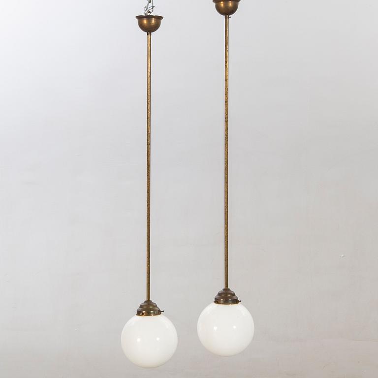A pair of 1940/50s ceiling lamp.