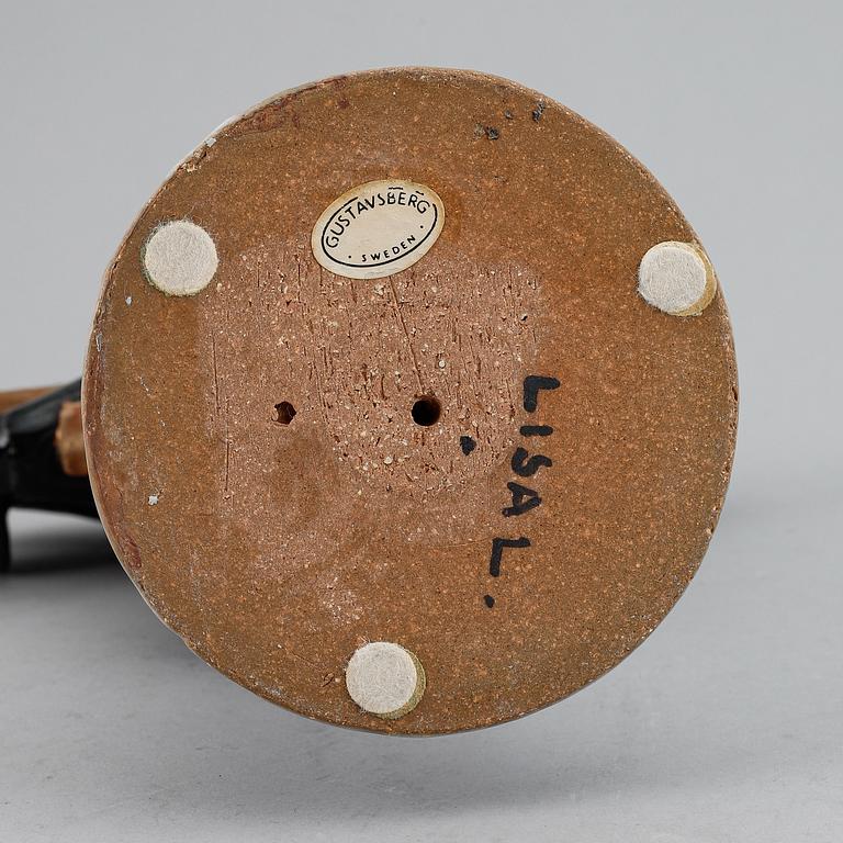 Lisa Larson, "Samhällsdebatten", figurin, Gustavsberg 1900-talets andra hälft delvis glaserat lergods.