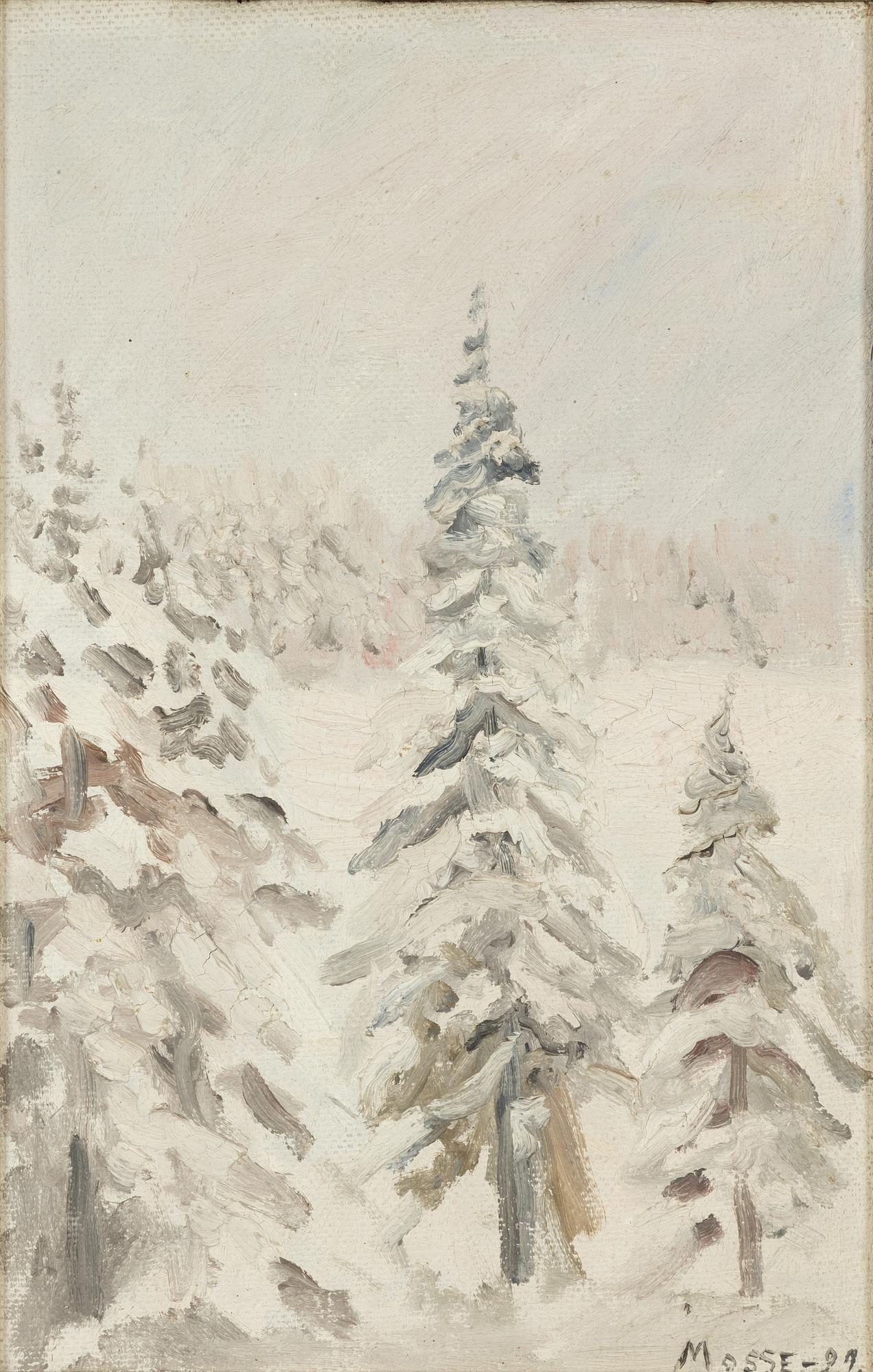 Mosse Stoopendaal, Snow-laden Spruces.