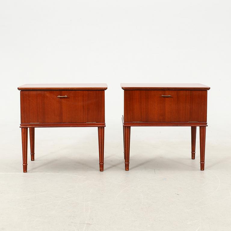 Bedside tables, a pair, mid-20th century, Denmark.