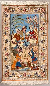 A semiantique Isfahan carpet ca 166 x 108 cm.
