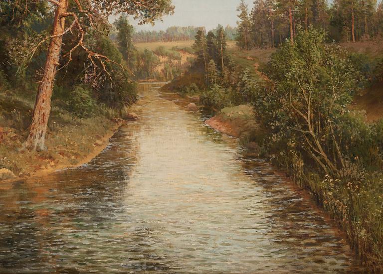 SIMEON FEDOROVICH FEDOROV, SUMMER DAY AT THE BROOK.