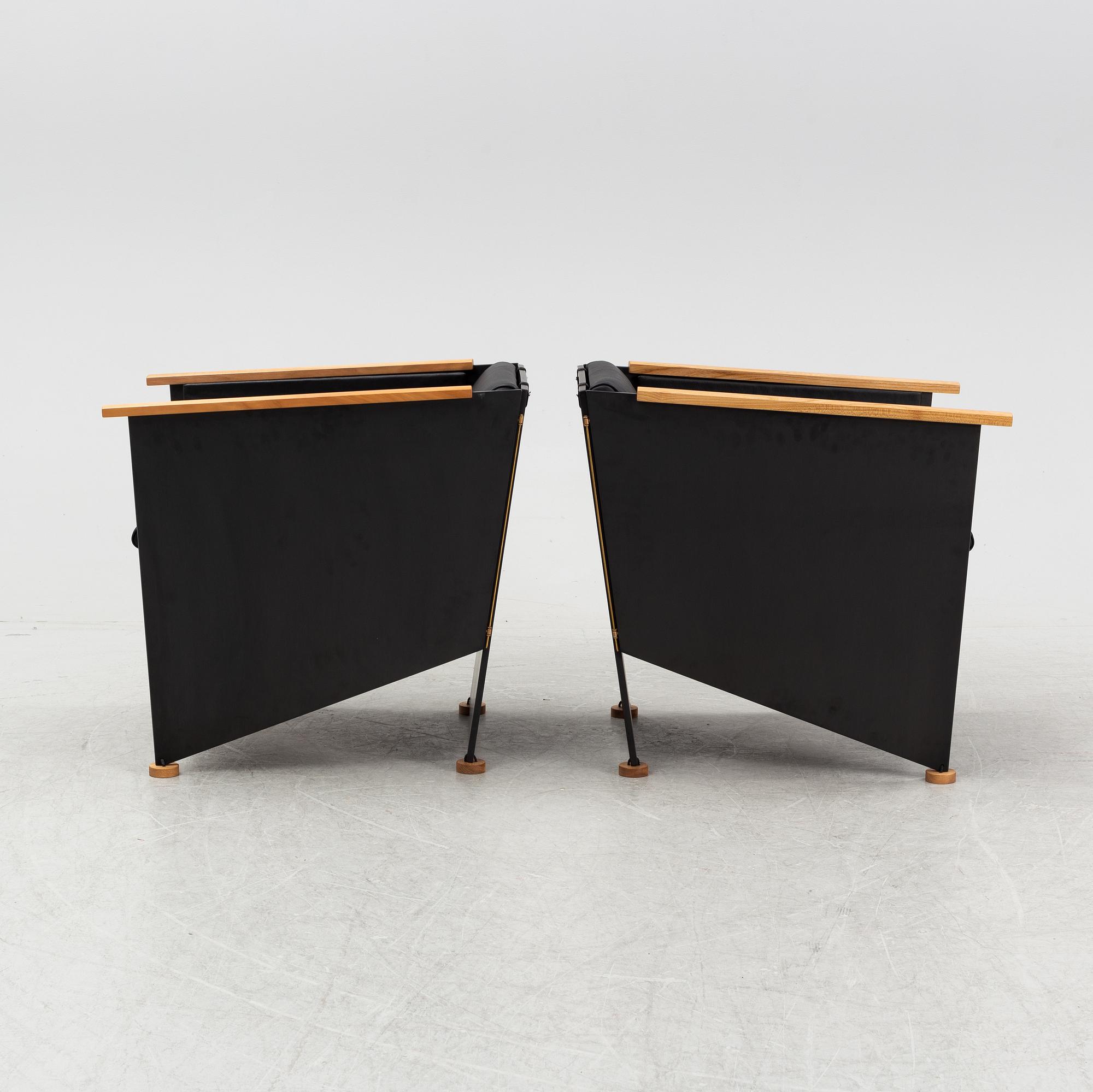 Torbjörn Ahlström, a pair of elm armchairs.
