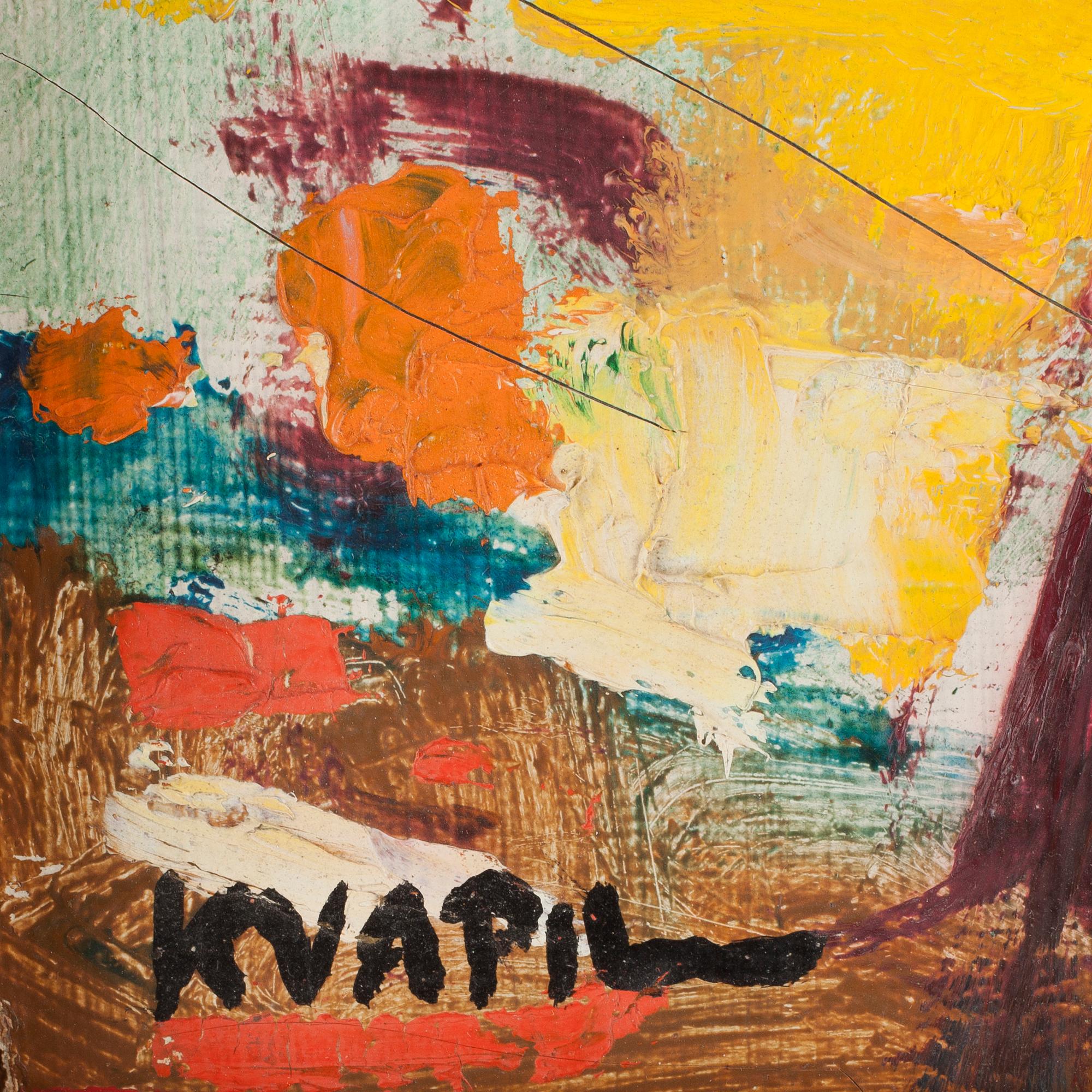 CHARLES KVAPIL, olja på duk, sign.