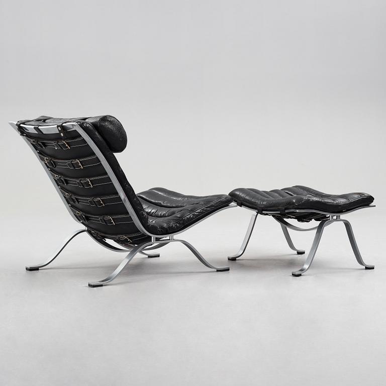 Arne Norell, an "Ari" easy chair and ottoman, Norell Möbel AB, Sweden, post 1966.