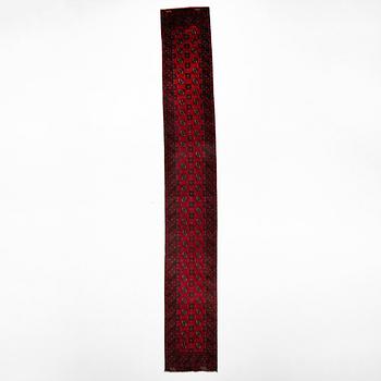 Gallerimatta, orientalisk / Afghan, ca 478 x 81 cm.