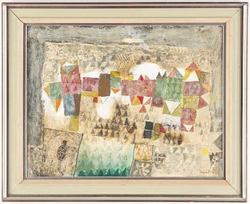 James Coignard, mixed mdeia on canvas, signed.