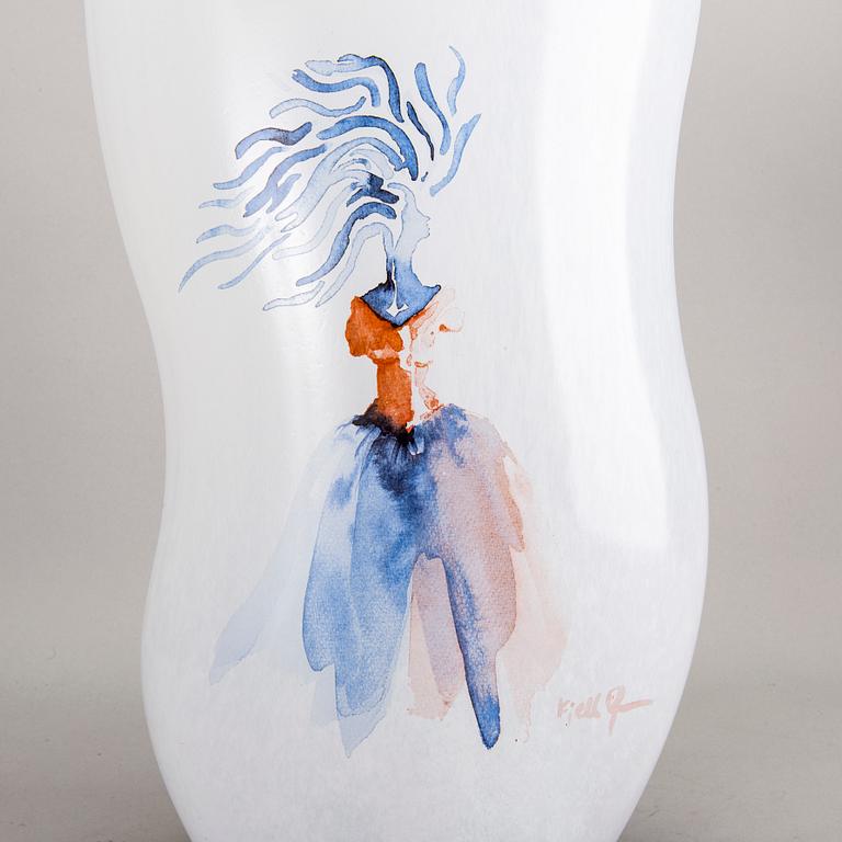 Kjell Engman, vase signed, Kosta Boda.