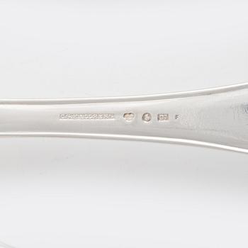 A Swedish Silver Cutlery, model 'Svensk Spetsig', mark of CG Hallberg, some Stockholm 1906  (147 pieces,).