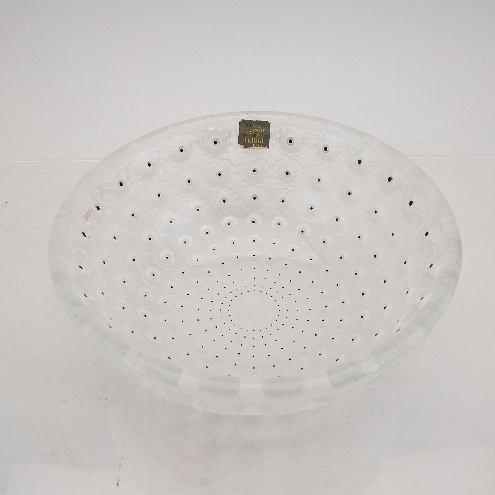 René Lalique, bowl "Nemours", France, second half of the 20th century cast glass.