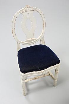 STOLAR, ett par, gustavianska, omkring sekelskiftet 1800.