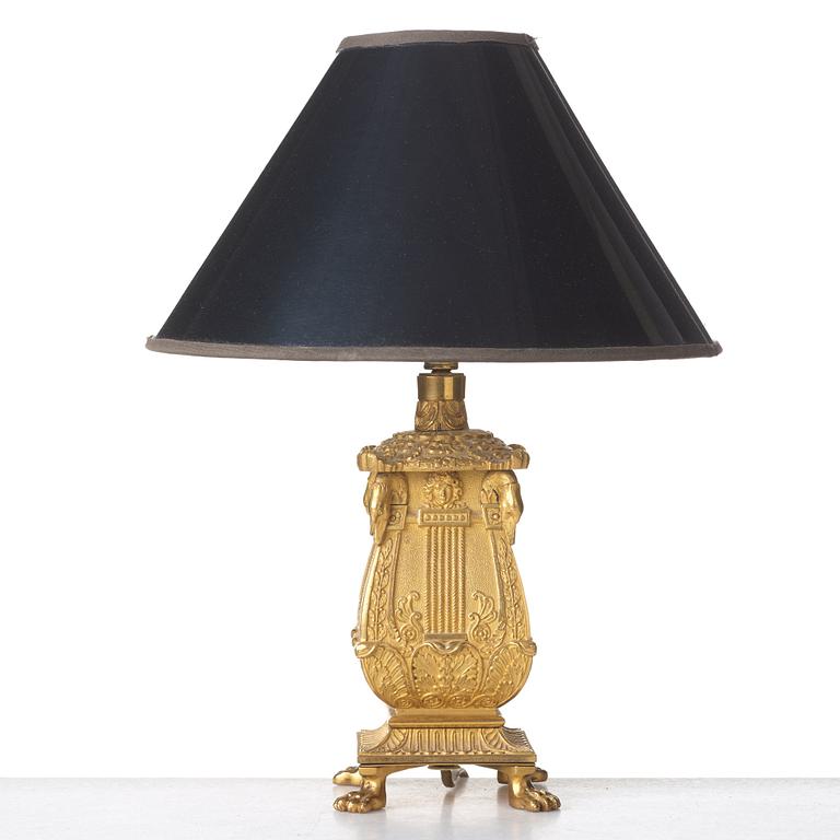 A Empire table lamp, France, beginning of the 19th century.