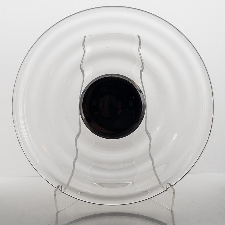 Simon Gate, a glass dish model "GU 113", Orrefors, 1930's.