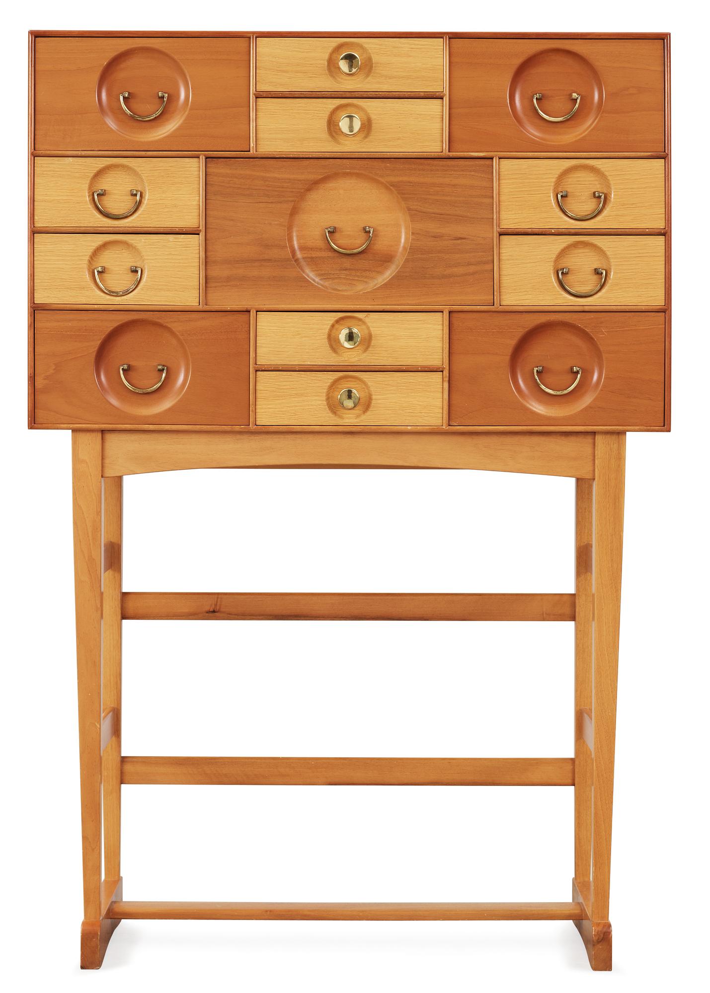 A Josef Frank cabinet on stand with thirteen different size  drawers,