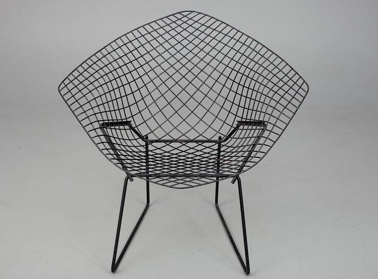 FÅTÖLJ, "Diamond Chair", design Harry Bertoia. 1900-talets andra hälft.