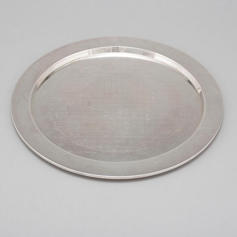 SIGVARD BERNADOTTE, a sterling silver tray from Georg Jensen & Wendel AS, Denmark.