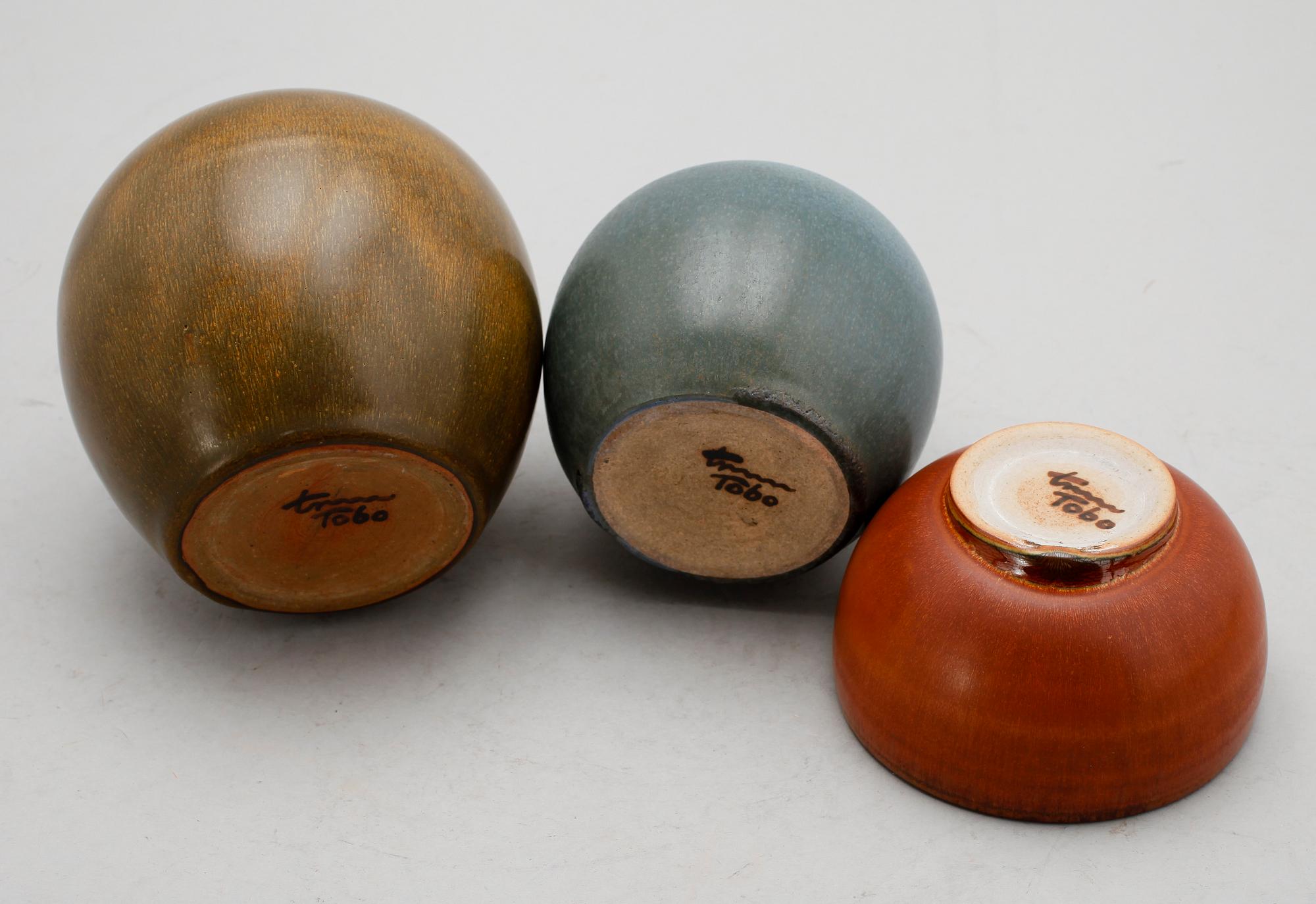 VASER OCH SKÅL, 3 del, stengods, Erich & Ingrid Triller, Tobo.