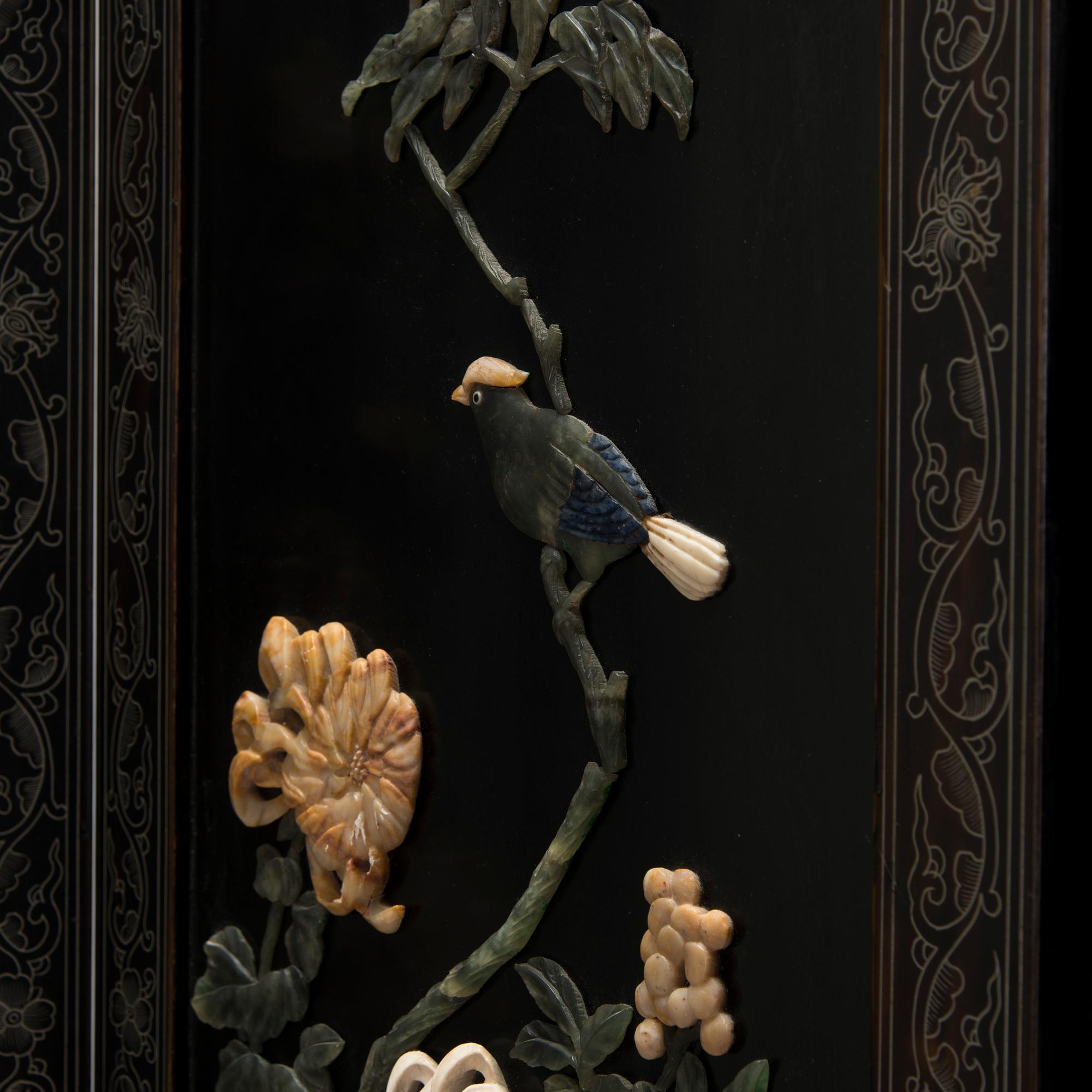 Vikskärm, 6 delar, Kina 1900-talets första hälft.