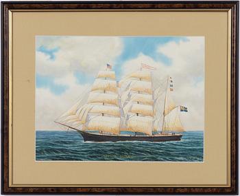 Vojtehovitch, the three-masted barque "Gefion" of Gothenburg.