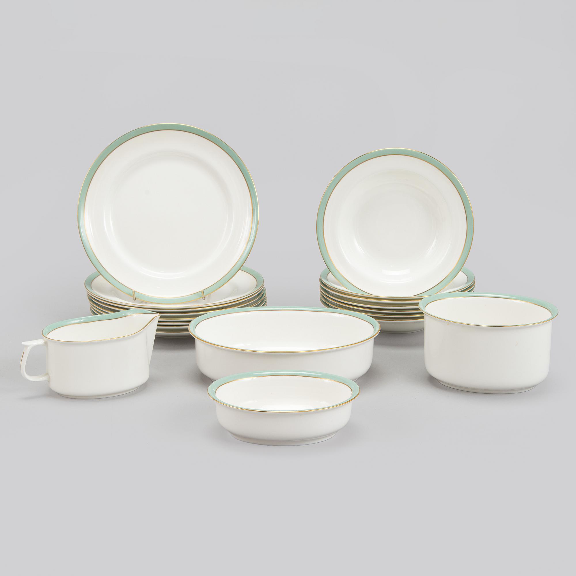 Karin Björquist, astiasto, 19 osaa, ”Florence”, Gustavsberg, 1980-luku.