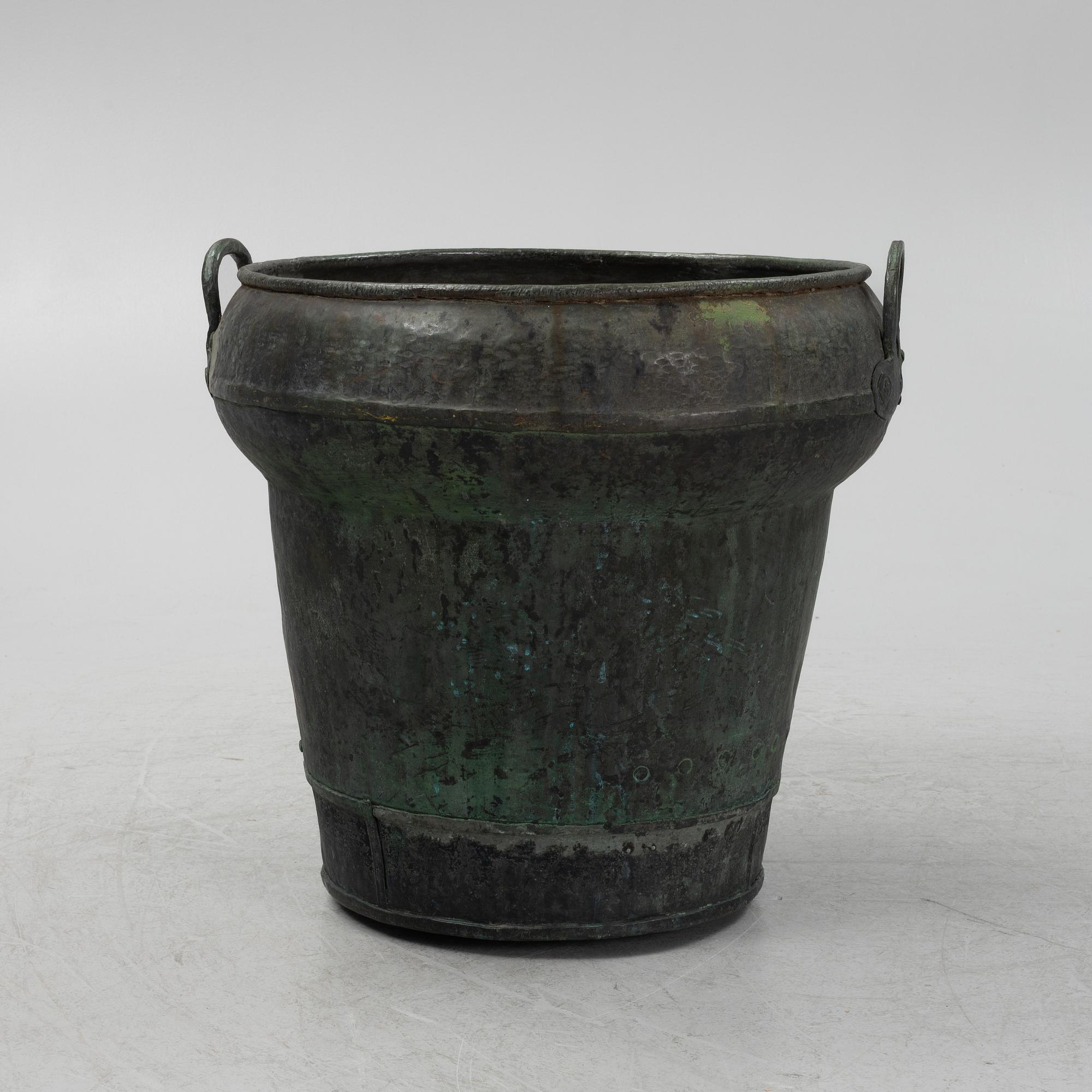 Vattentunna, koppar, daterad 1836.