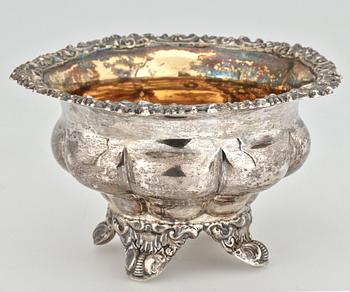 SÅSSKÅL, silver, nyrokoko, Carl Tengstedt, Göteborg. Verksam 1819-1862. Vikt ca 300 gram.