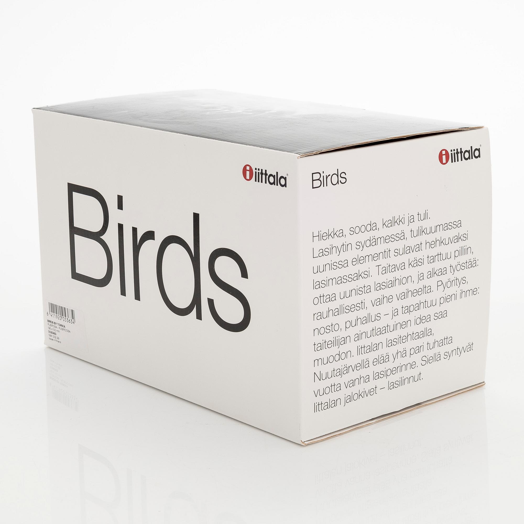 Oiva Toikka, A glassbird 'Rubirosa', Unique Days spring 2008, signed O. Toikka Nuutajärvi.