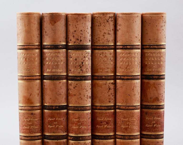 BÖCKER, 8 st (6+2), "Svenska Kulturbilder" och "Möbler och Heminredning", Sigurd Erixson och Sigurd Wallin.