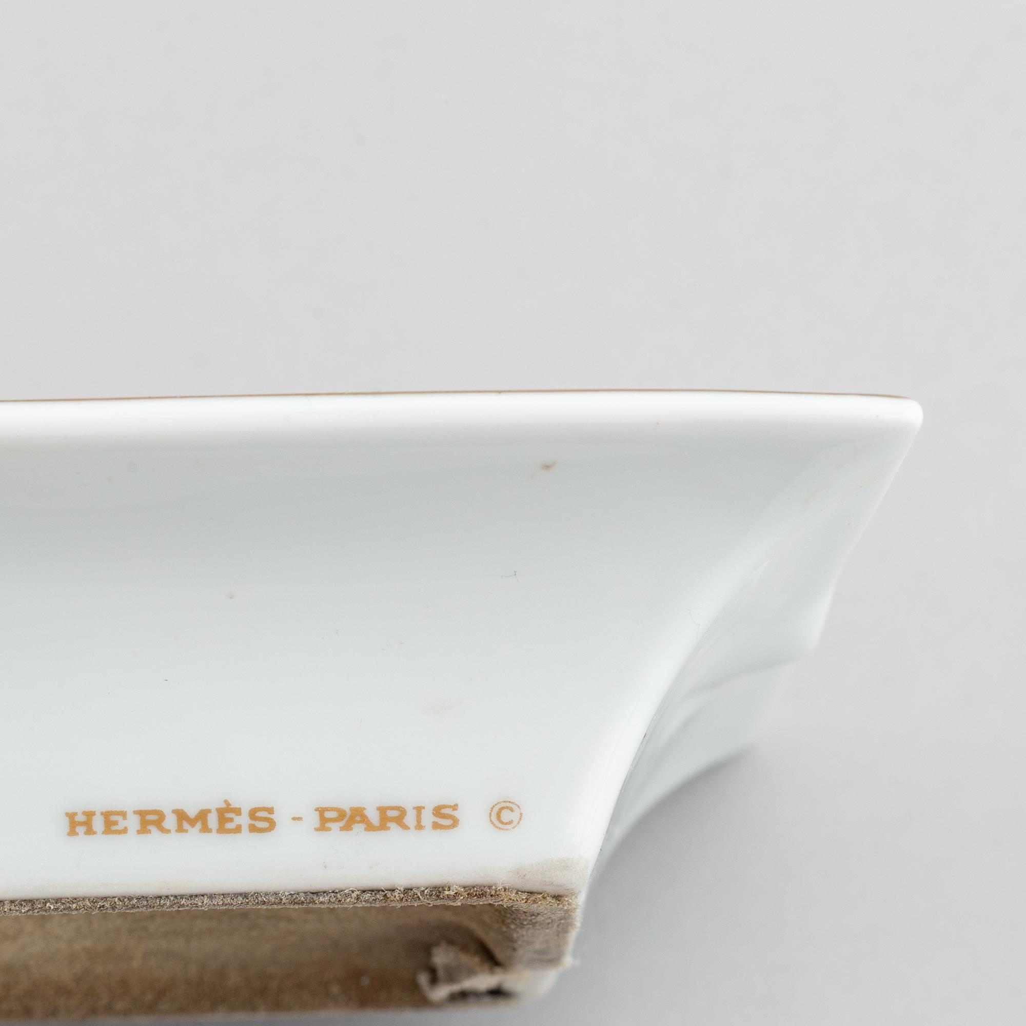 Hermès, askfat, porslin, Frankrike.