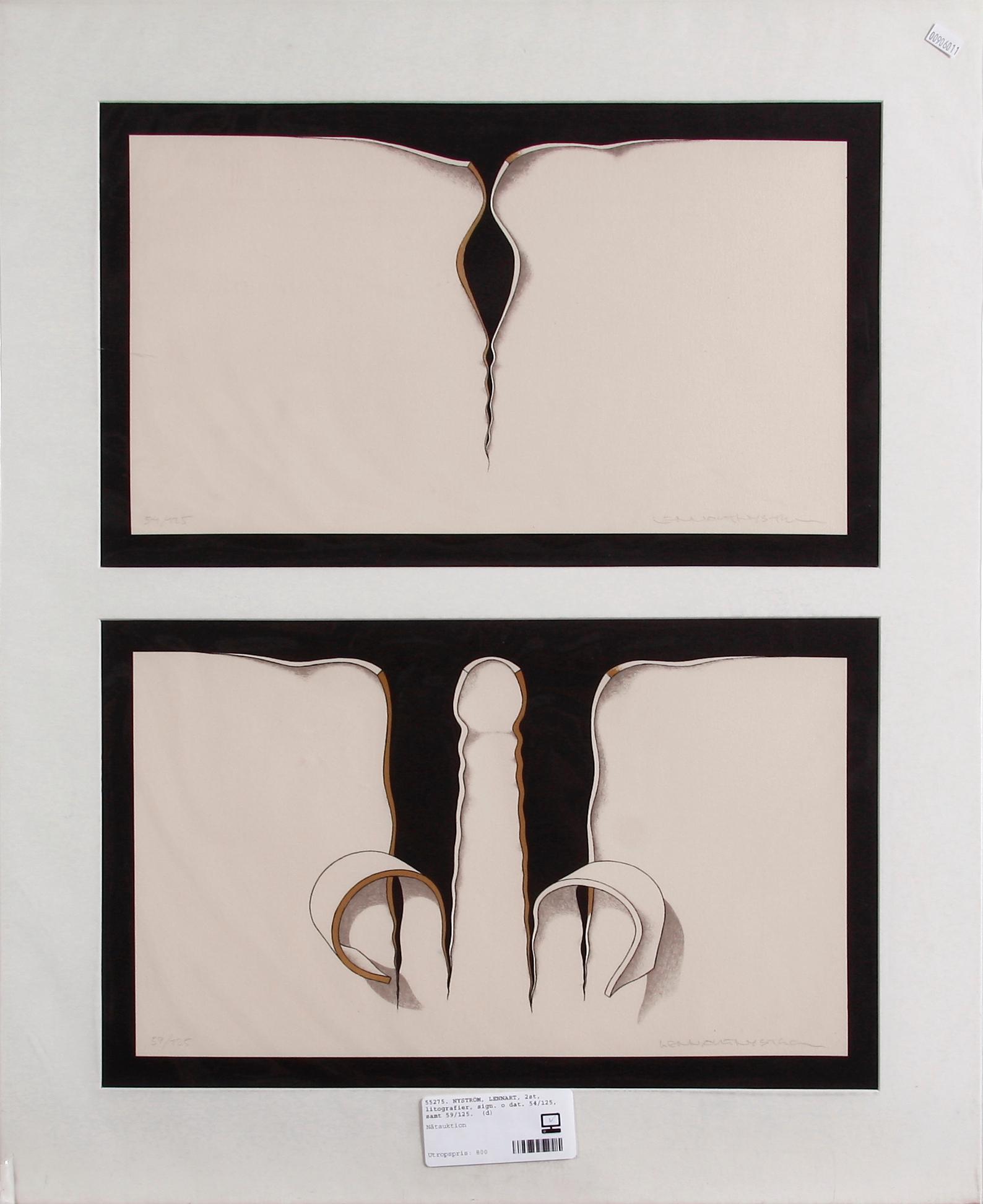 NYSTRÖM, LENNART, 2st, litografier, sign. o dat. 54/125, samt 59/125.