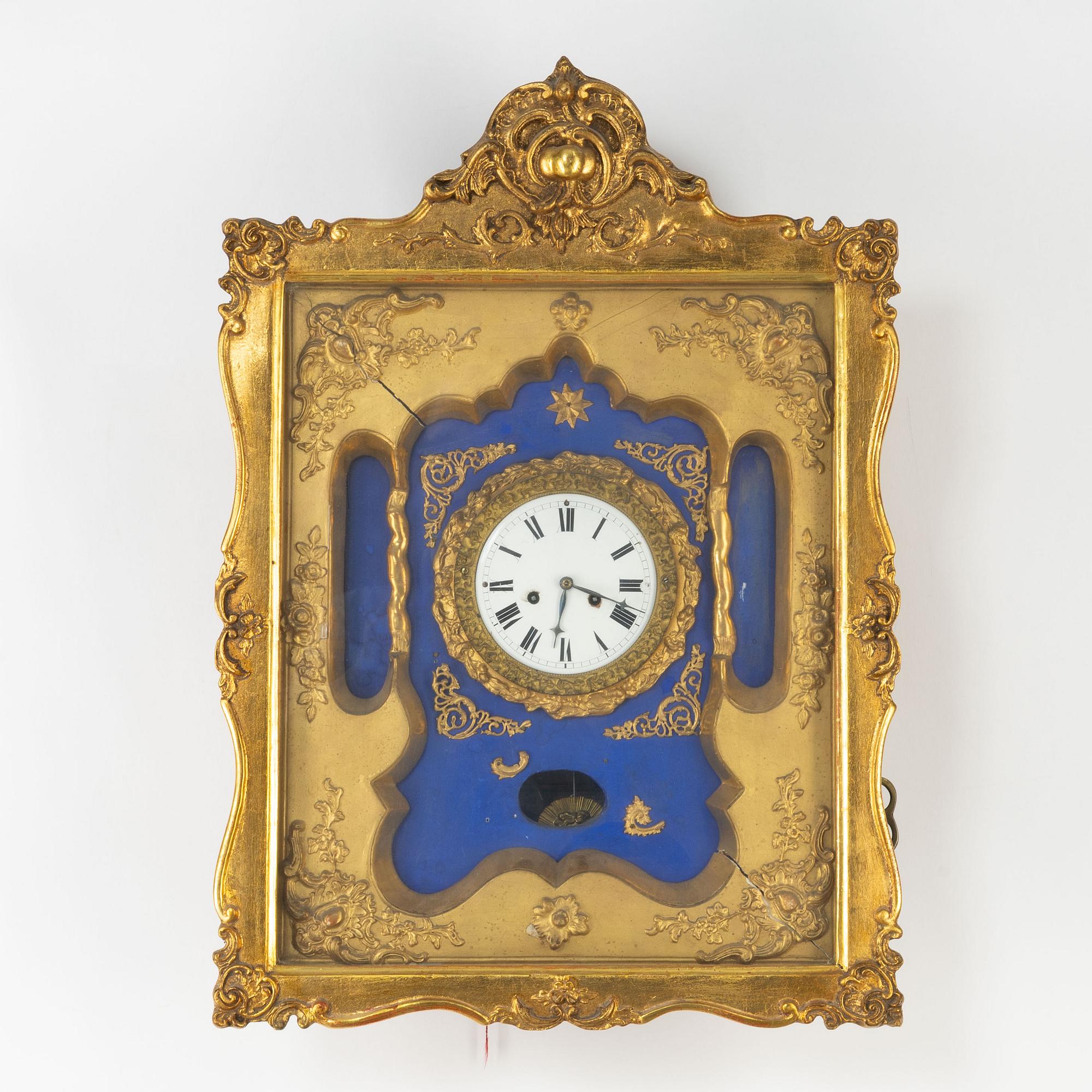 A wall clock, Germany/Austria, second half of the 19th Century.