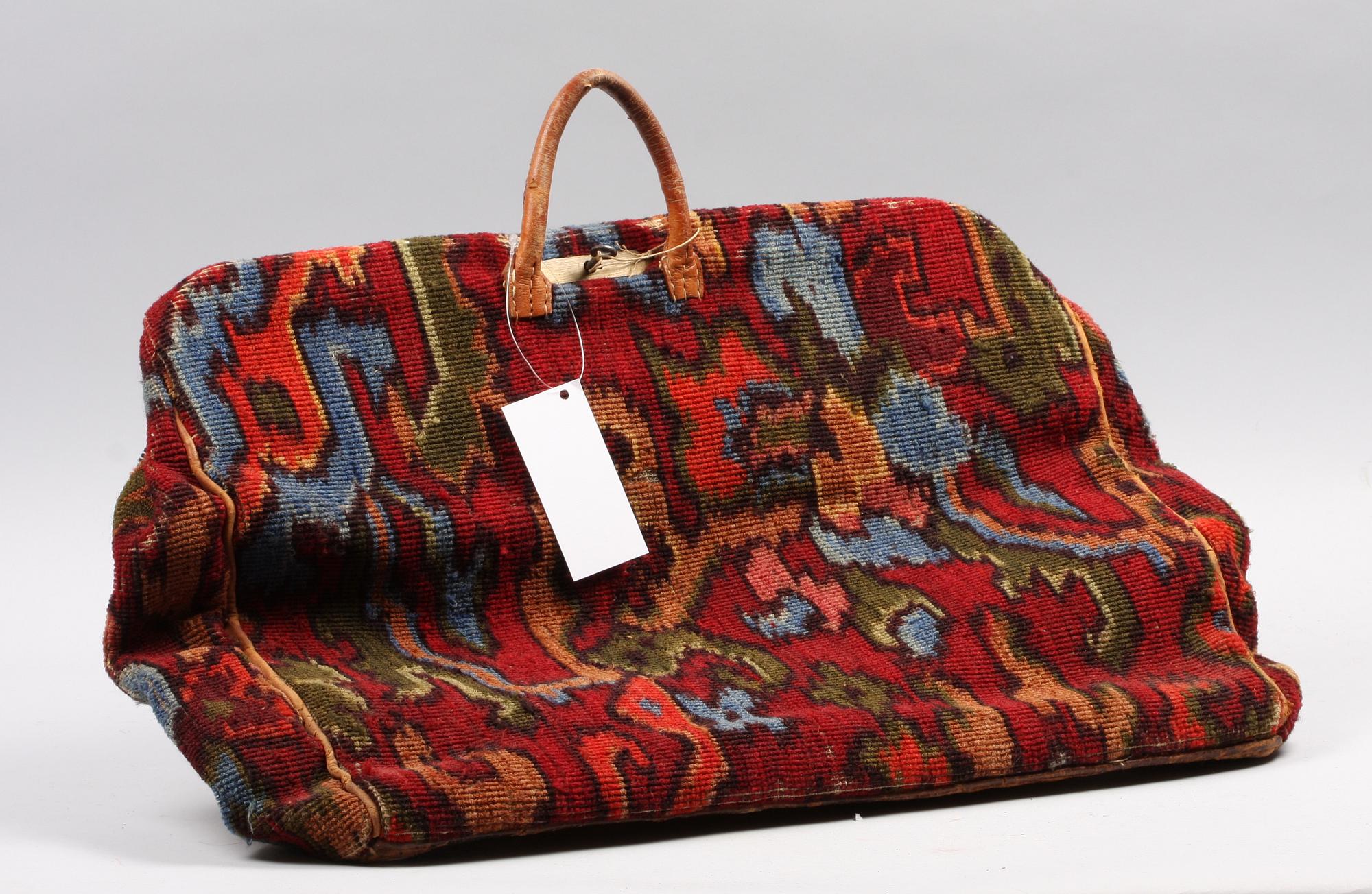VÄSKA, textil. 1800-talets andra hälft.